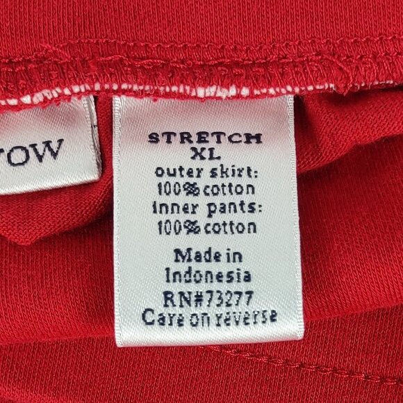 Croft & Barrow Women’s XL Red Cotton Skort Elastic Drawstring Waist Pockets - Picture 8 of 9